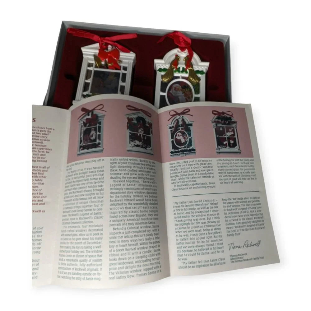 Vintage 1991 Norman Rockwell's Legends of Santa Ornament Collection